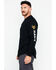 Image #3 - Hawx Men's Logo Crew Long Sleeve Work T-Shirt , Black, hi-res