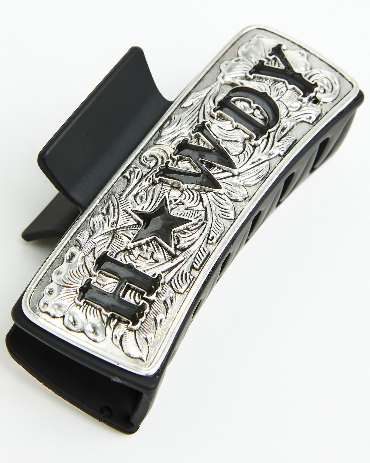 Image #2 - Idyllwind Women's Howdy Stamped Metal Hair Clip, Black, hi-res