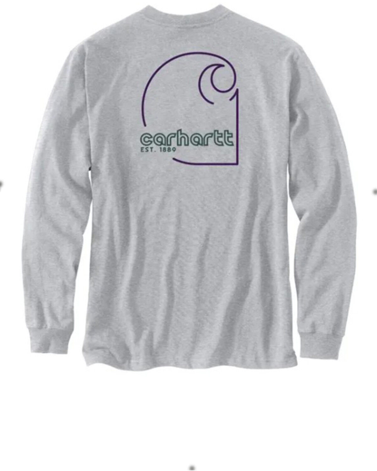 Image #1 - Carhartt Men's Loose Fit Heavyweight Long Sleeve Graphic T-Shirt, , hi-res