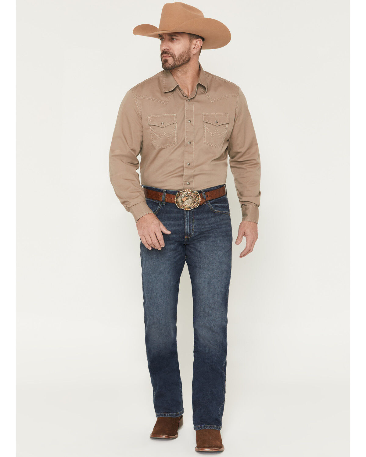 Wrangler Retro Men's 77MWZ Hoffman Dark Wash Slim Bootcut Stretch Denim Jeans, Dark Wash, hi-res