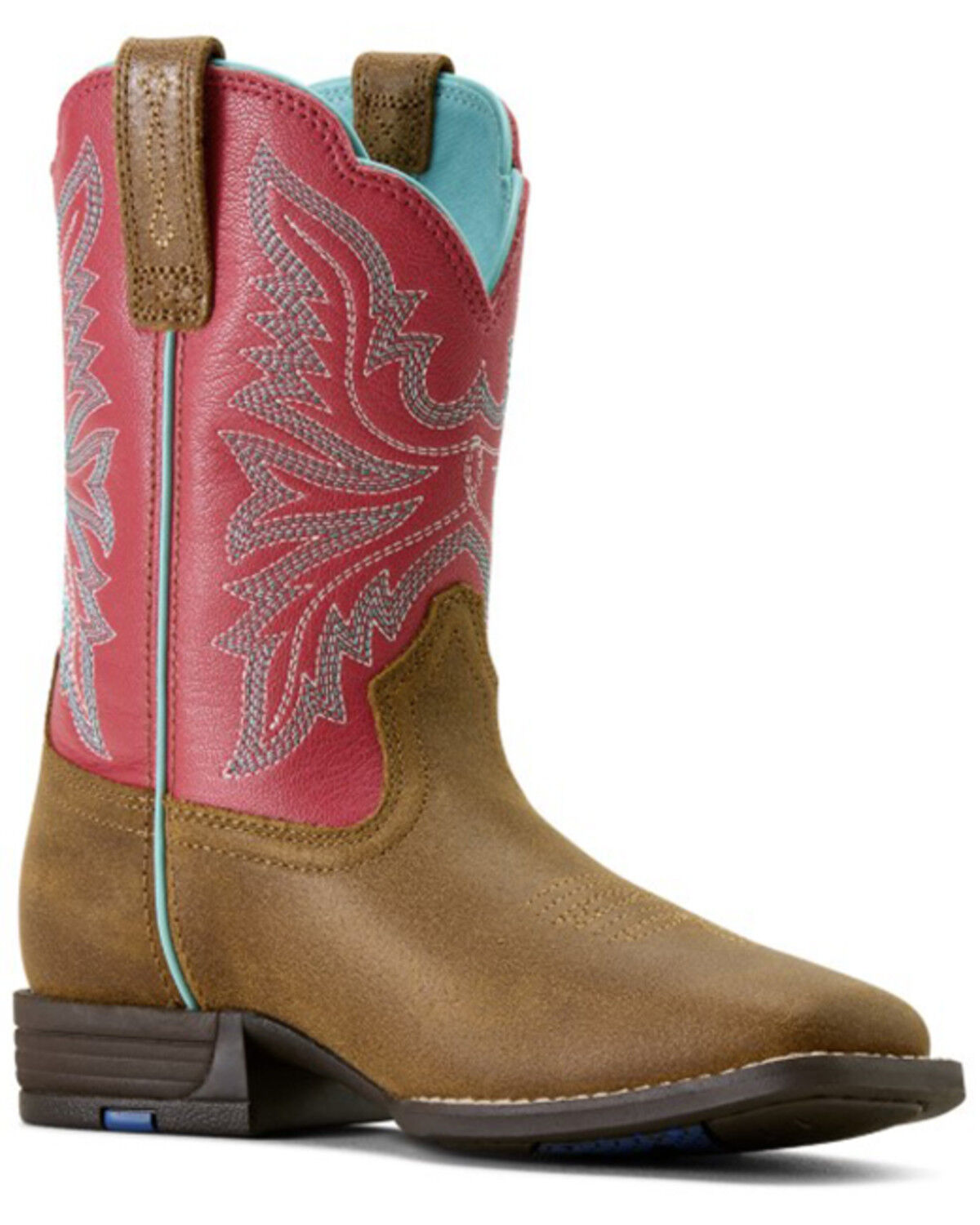 Ariat Girls' Westwood Western Boots - Broad Square Toe, Hot Pink, hi-res