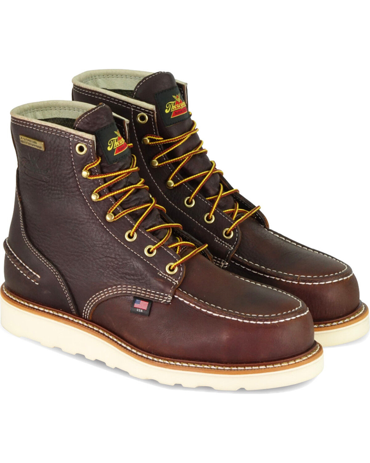 Thorogood Men's 6" Waterproof 1957 Series USA MAXWear Wedge&trade; Work Boots - Steel Toe, Brown, hi-res