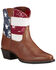 Image #1 - Ariat Girls' Stars & Stripes Boots - Snip Toe, Brown, hi-res