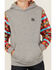 Image #3 - Hooey Boys' Printed Sleeve Hooded Sweatshirt, Grey, hi-res