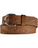 Image #1 - Justin Western Hand Tooled Leather Belt, Brown, hi-res