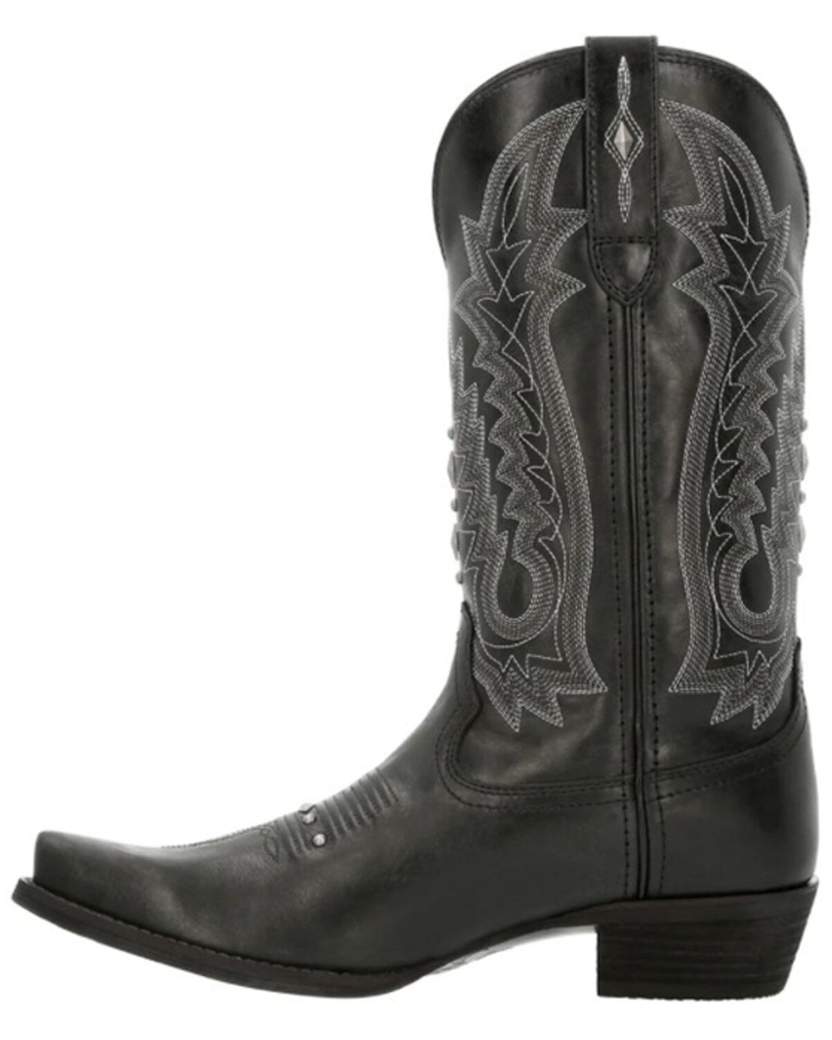 Image #3 - Durango Women's Crush Antique Studded Performance Western Boots - Snip Toe, Black, hi-res