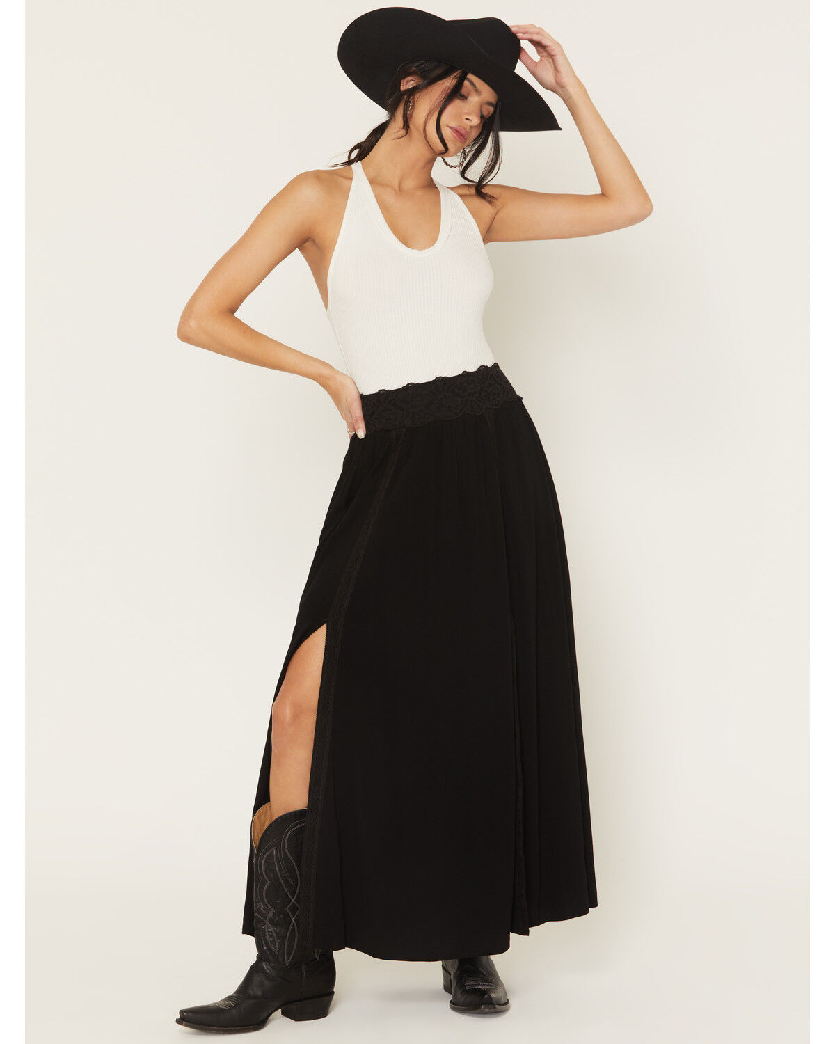 Image #1 - Shyanne Women's Lace Inset Maxi Skirt, , hi-res