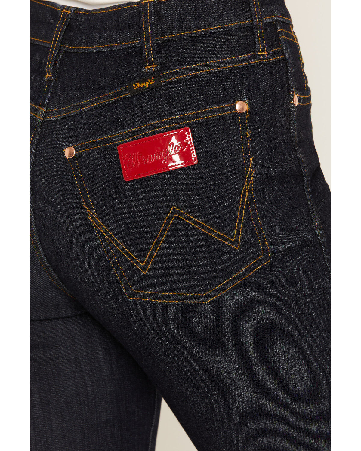 Image #4 - Wrangler X Lainey Wilson Women's Dark Wash High Rise Flare Stretch Denim Jeans, Dark Wash, hi-res