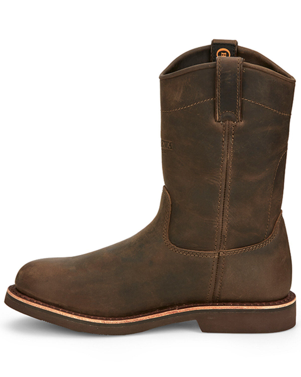 Image #3 - Chippewa Men's 10" Classic 2.0 Pull-On Work Boots - Soft Toe, Pecan, hi-res