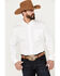 Image #1 - Cinch Men's Solid Long Sleeve Western Shirt, White, hi-res