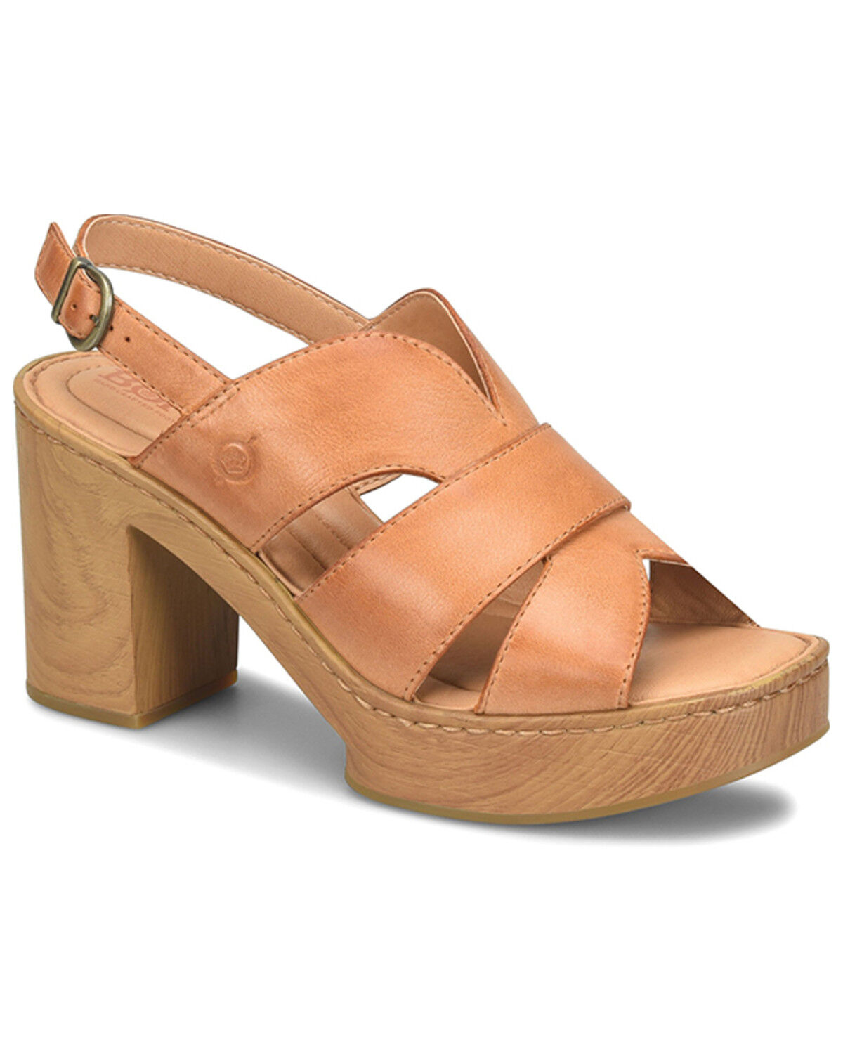 Born Women's Nassau Platform Sandals, Distressed Brown, hi-res