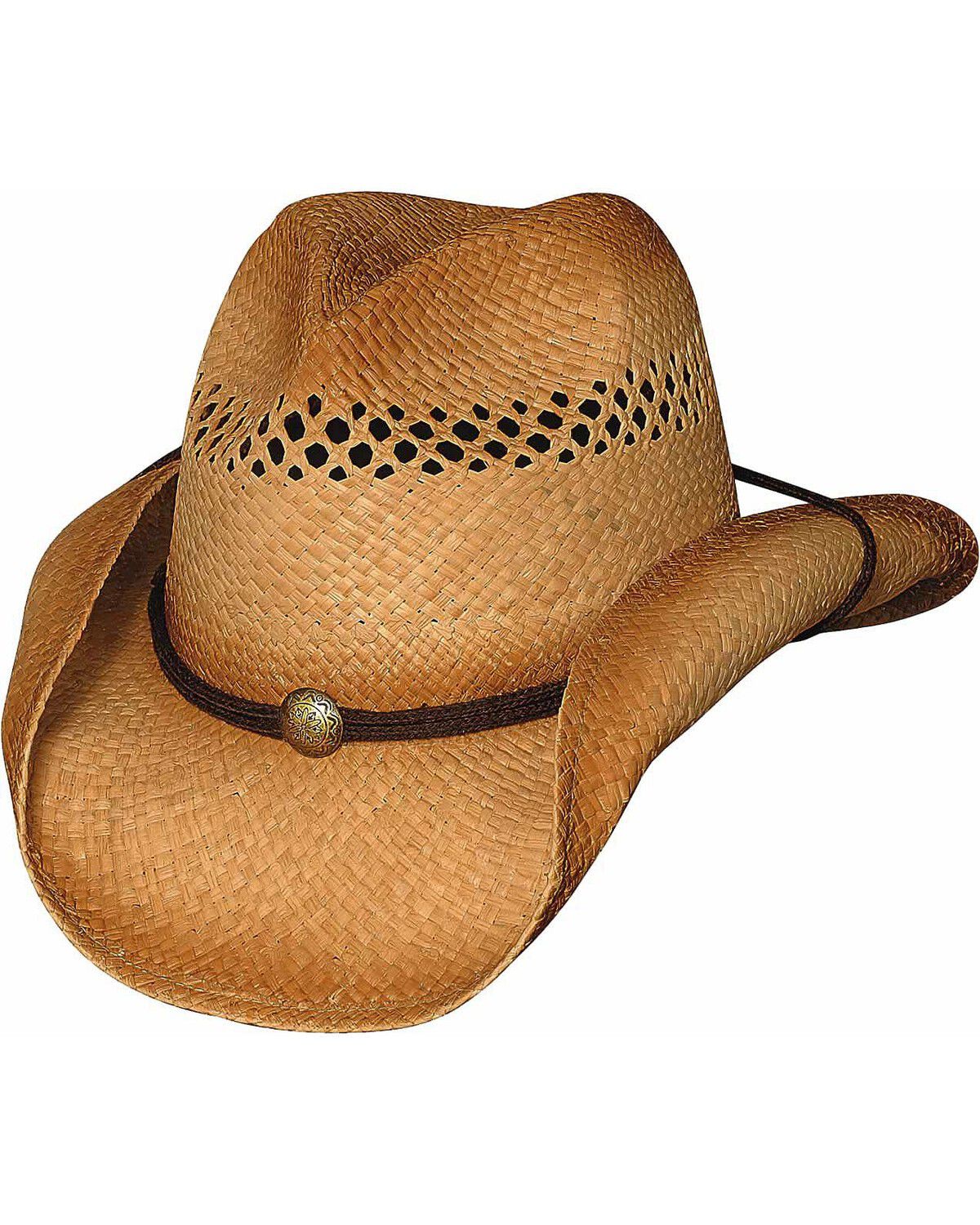 Bullhide Blaze Raffia Straw Cowboy Hat, Natural, hi-res