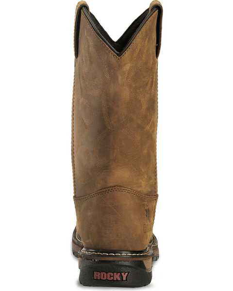Image #7 - Rocky Men's Branson Saddle Steel Toe Roper Work Boots, Crazyhorse, hi-res