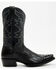 Image #2 - Dan Post Men's Exotic Ostrich Western Boots - Snip Toe , Black, hi-res