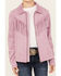 Image #3 - Shyanne Girls' Faux Suede Fringe Jacket , Lavender, hi-res