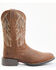 Image #2 - Justin Men's Rendon Western Boots - Round Toe, Pecan, hi-res