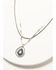 Image #1 - Shyanne Women's Multi-Layered Turquoise-Toned Pendant Necklace, Silver, hi-res