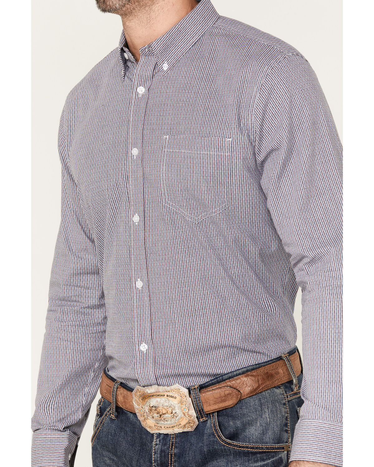 Image #3 - Cody James Men's Toby Long Sleeve Button-Down Stretch Western Shirt, White, hi-res