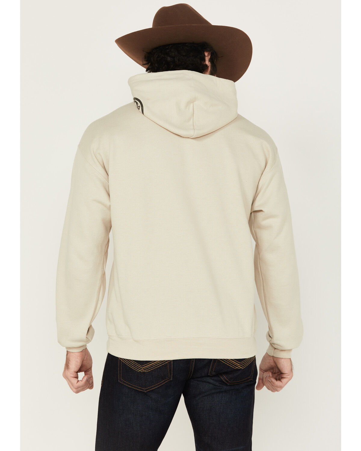 Image #4 - Smith & Wesson Men's Logo Flag Graphic Hooded Sweatshirt, Sand, hi-res