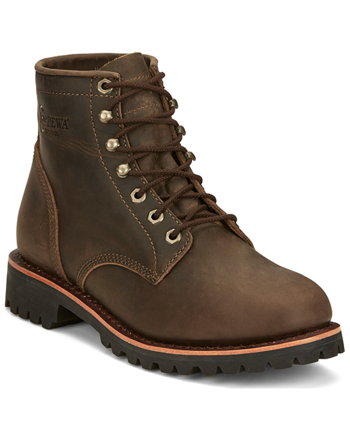 Chippewa Men's Classic 2.0 Wood 6" Work Boots - Round Toe, Bark, hi-res