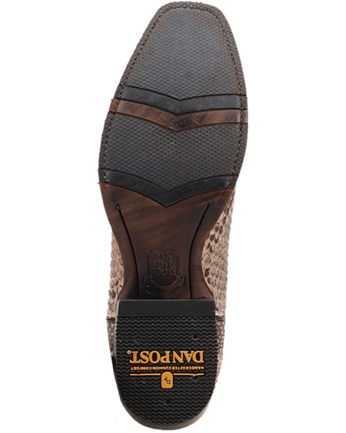Image #7 - Dan Post Men's Exotic Python Western Boots - Square Toe, Natural, hi-res