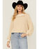 Image #1 - Cleo + Wolf Women's Celine Open Weave Cropped Sweater, Oatmeal, hi-res