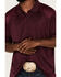 Image #3 - RANK 45&reg; Men's Gazer Textured Solid Short Sleeve Polo Shirt, Purple, hi-res
