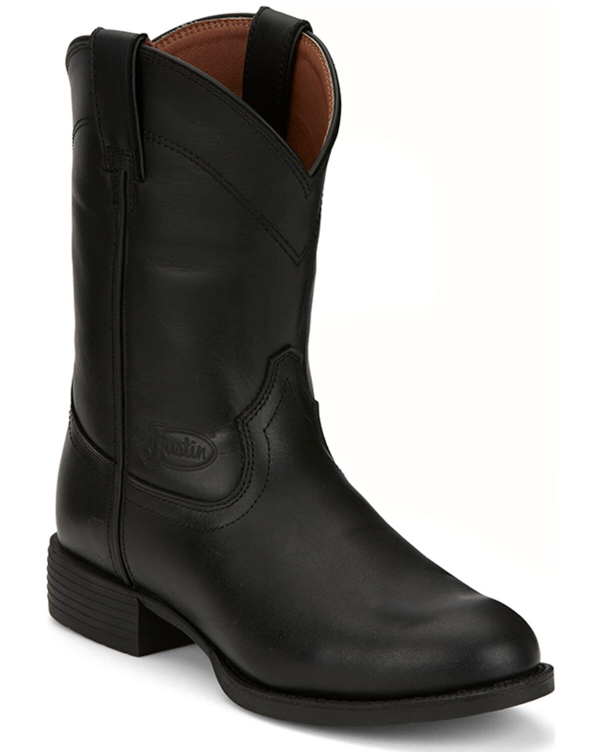 Justin Men's Kiligore Roper Boots - Round Toe, Black, hi-res