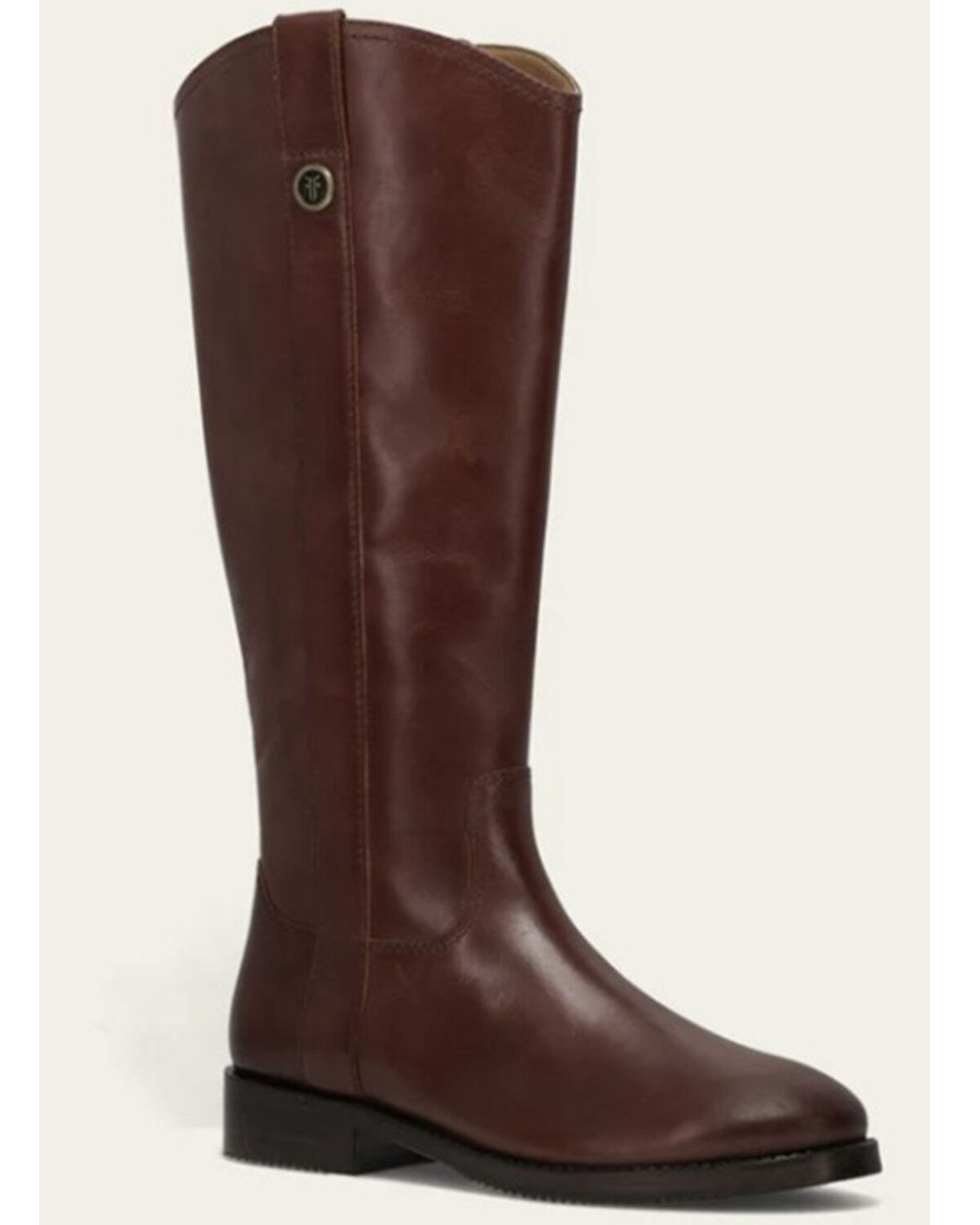 Image #1 - Frye Women's Melissa Button Tall Inside Zip Boots - Round Toe, Brown, hi-res