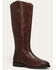 Image #1 - Frye Women's Melissa Button Tall Inside Zip Boots - Round Toe, Brown, hi-res