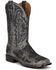 Image #1 - Corral Men's Exotic Alligator Inlay Western Boots - Broad Square Toe, Black, hi-res