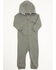 Image #1 - Cody James Infant Boys' Hooded Coveralls, Charcoal, hi-res