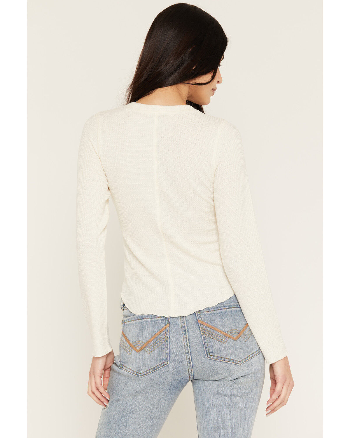 Image #4 - Idyllwind Women's Norwood Thermal Long Sleeve Top, Cream, hi-res