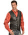 Image #1 - Scully Men's Lamb Leather Vest, Black, hi-res