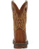 Image #5 - Durango Men's Rebel Chestnut Western Boots - Broad Square Toe, Dark Brown, hi-res