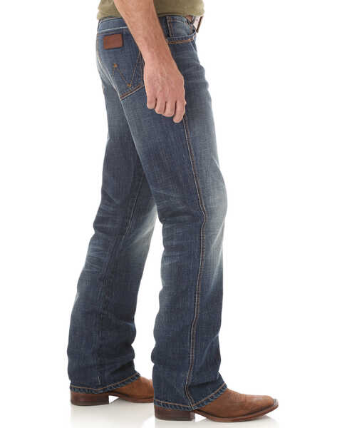 Image #3 - Wrangler Men's Retro Relaxed Fit Mid Rise Boot Cut Jeans, Indigo, hi-res