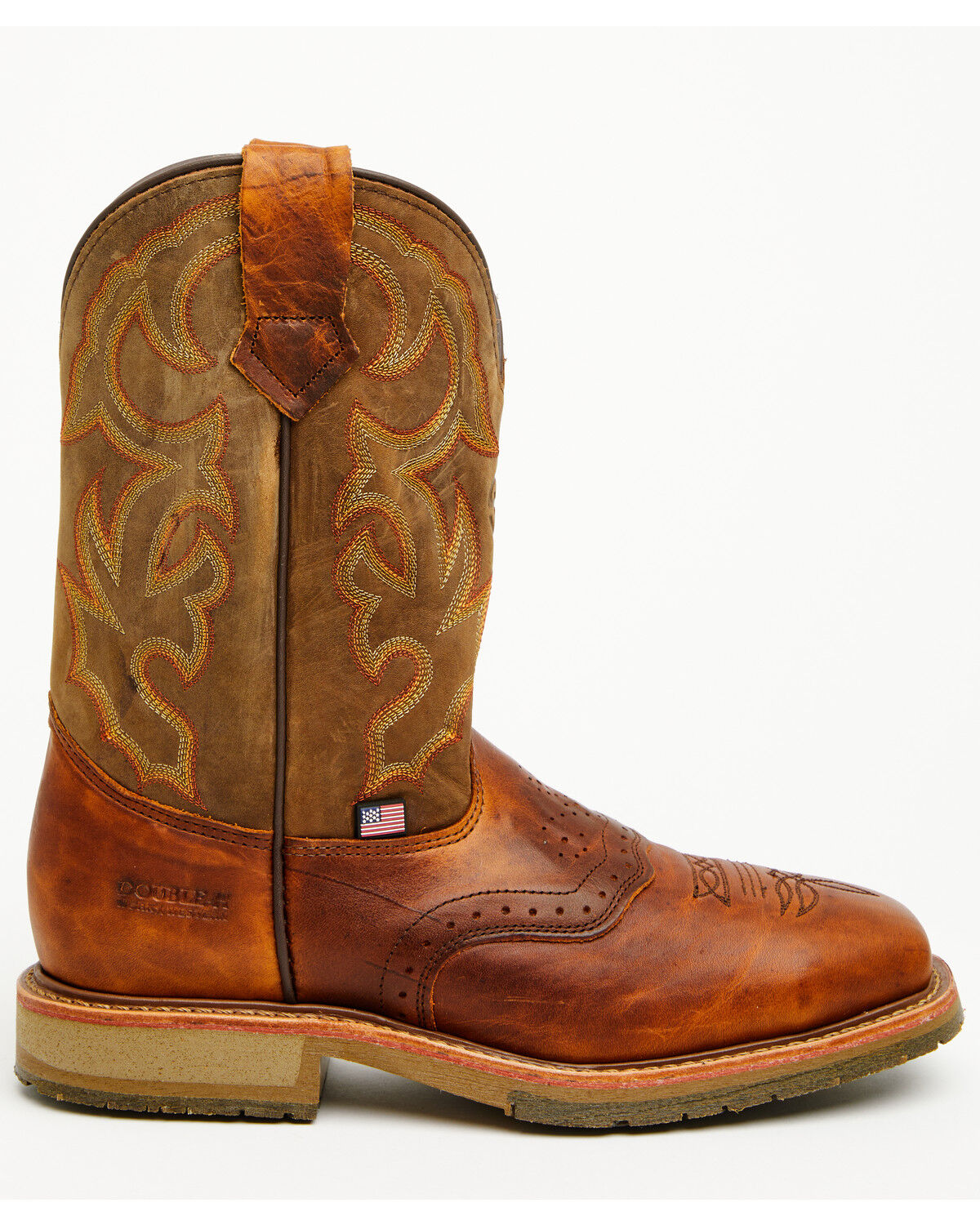Image #2 - Double H Men's Boot Barn Exclusive Domestic Pull-On Work Boots - Steel Toe, Dark Brown, hi-res