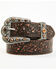 Image #1 - Shyanne Women's Stone Buckle Tooled Belt , Brown, hi-res