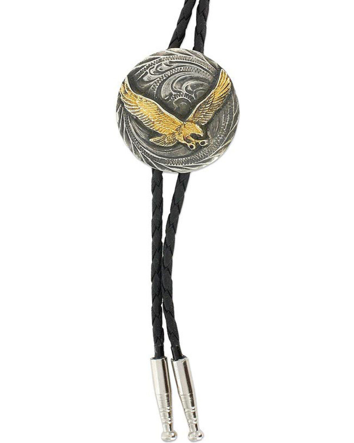 Image #2 - Cody James&reg; Men's Eagle Bolo Tie, Silver, hi-res