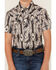 Image #3 - Rock & Roll Denim Boys' Southwestern Print Moisture Wicking Short Sleeve Pearl Snap Western Shirt , Brown, hi-res