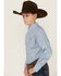 Image #2 - Ariat Boys' Classic Floral Long Sleeve Button-Down Western Shirt , Blue, hi-res