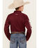 Image #4 - Ariat Boys' Solid Logo Team Long Sleeve Button-Down Western Shirt, Burgundy, hi-res