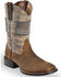 Image #1 - Ariat Men's Distressed Camo Sport Patriot Western Boots - Broad Square Toe, Brown, hi-res