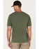 Image #4 - Carhartt Men's Re-Engineered Relaxed Fit Lightweight Short Sleeve Garment Dyed Pocket T-Shirt, Forest Green, hi-res