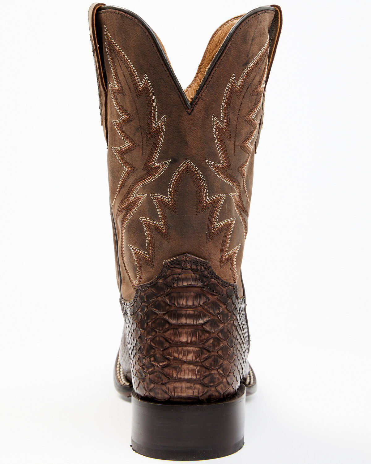Image #5 - Cody James Men's Exotic Python Western Boots - Broad Square Toe, Chocolate, hi-res