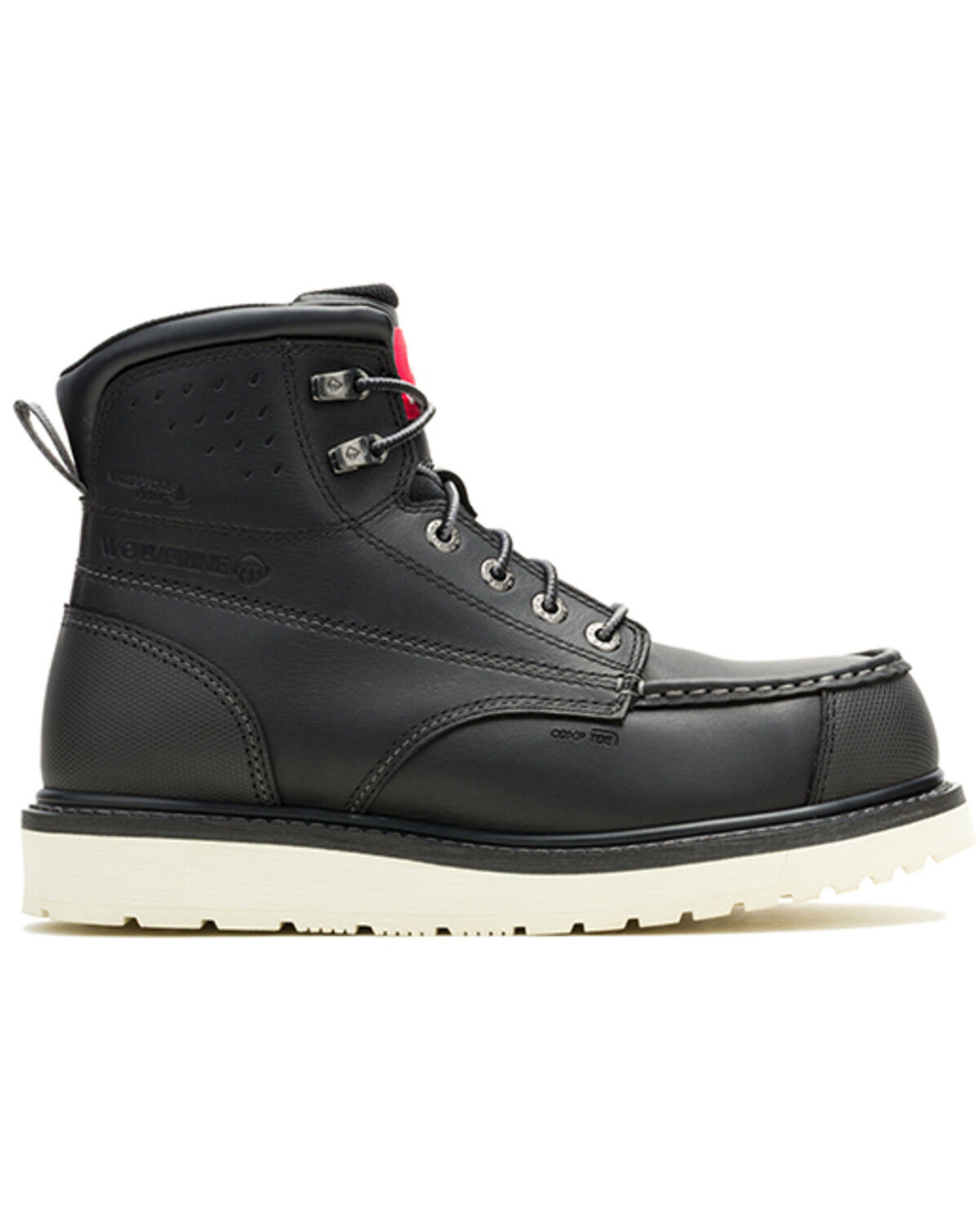 Image #2 - Wolverine Men's 6" Loader II ft HyberRest CarbonMAX&reg; Moc Work Boots - Composite Toe, Black, hi-res