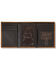 Image #2 - Ariat Men's Tri-Fold Two Tone Leather Wallet, Brown, hi-res