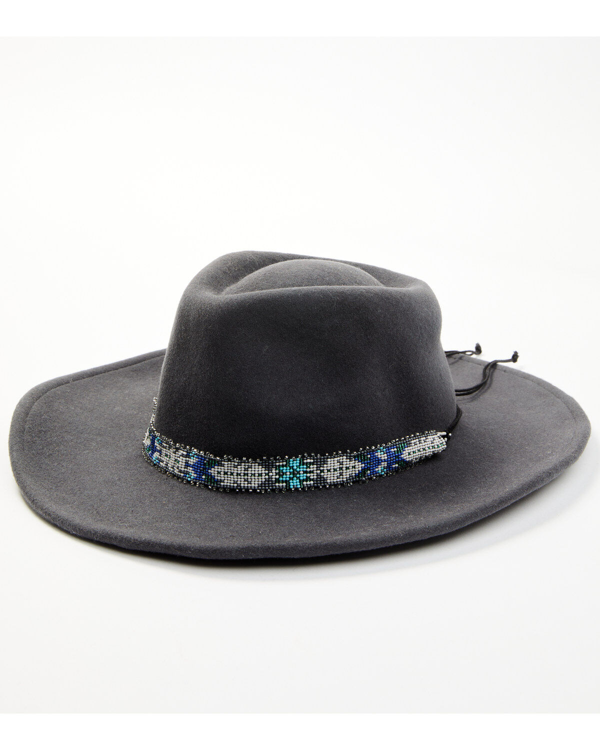 Image #1 - Nikki Beach Women's Wynter Rancher Felt Western Fashion Hat, Grey, hi-res