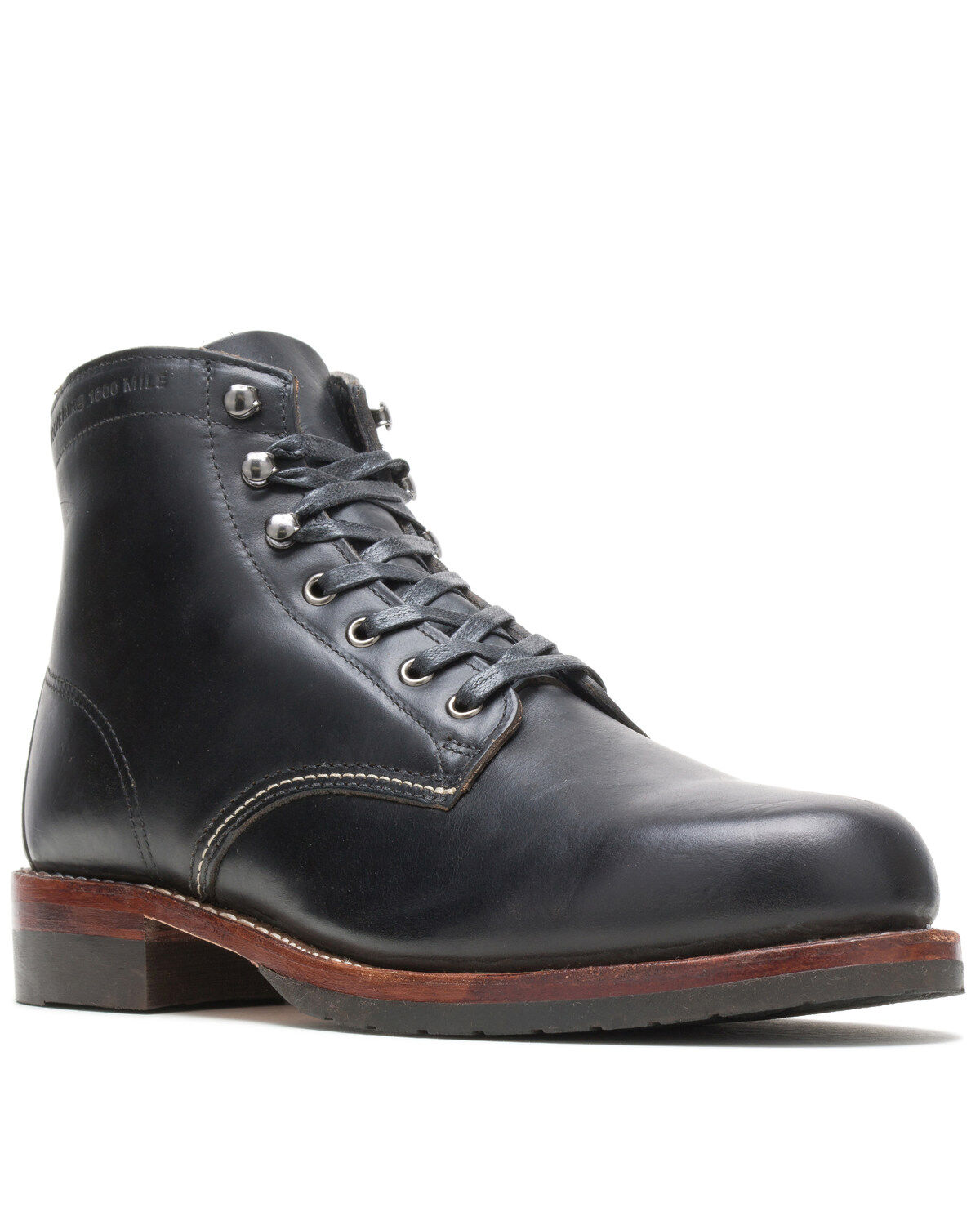 Wolverine Men's Evans 1000 Mile Lace-Up Boots - Round Toe, Black, hi-res