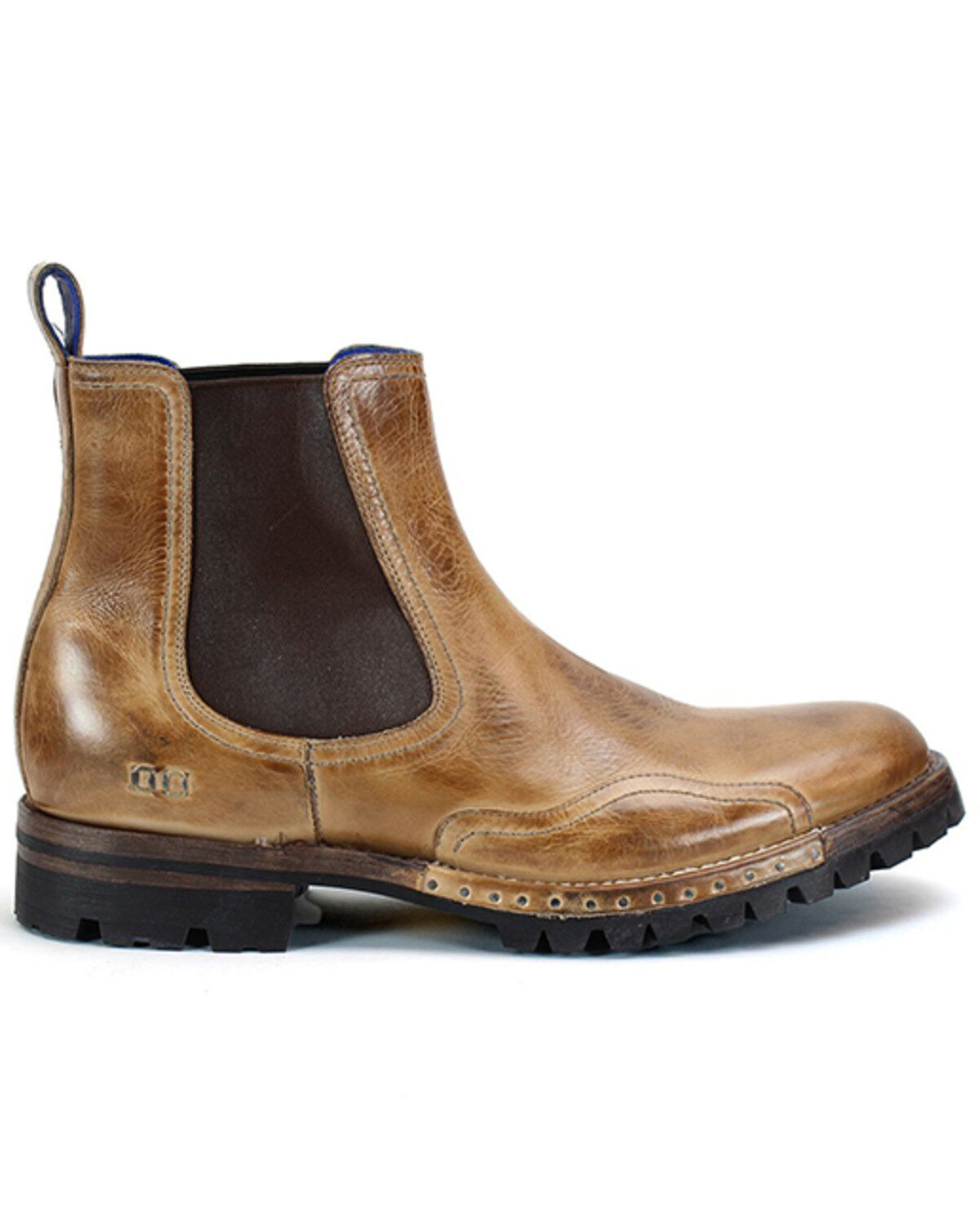 Image #2 - Bed Stu Men's Brady Trek Chelsea Ankle Boots - Round Toe, Tan, hi-res